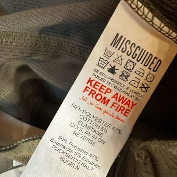 NWT MISSGUIDED x Carly Bybel Rib corset high waist legging size 8 - Picture 10 of 11